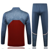 25-26 Sao Paulo Grey Red Half Pull Tracksuit #B2575(半拉链)