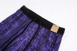 C2510 AJ Purple Casual Short Pants #蛇纹紫