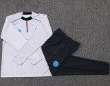 25-26 Napoli Light gray Half Pull Tracksuit #B2593(半拉链)
