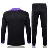 25-26 BAR Black Half Pull Tracksuit #B2558(半拉链)