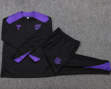 25-26 BAR Black Half Pull Tracksuit #B2558(半拉链)