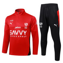 25-26 Al-Hilal Red Half Pull Tracksuit #B2599(半拉链)