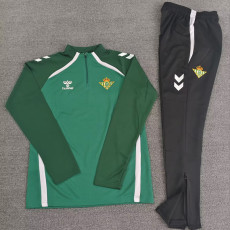 25-26 Real Betis Green Half Pull Tracksuit (Pants Have Pocket)(半拉链)