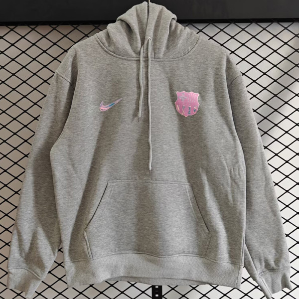 25-26 BAR Gray Hoody 灰色(加绒)粉标