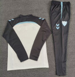 25-26 Malaga White Half Pull Tracksuit (Pants Have Pocket)(半拉链)