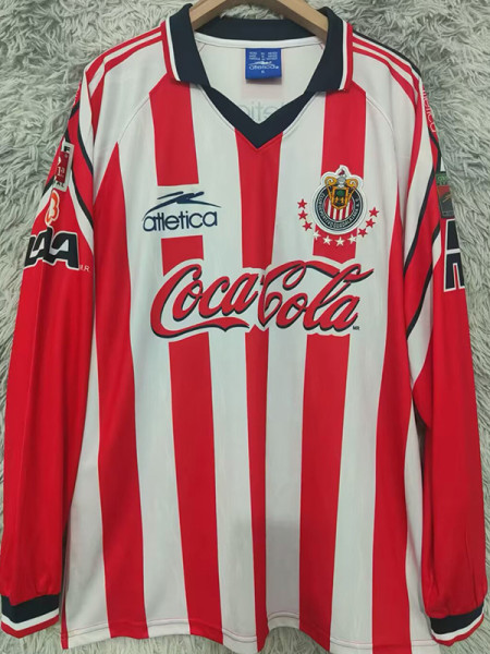 1998-1999 Chivas Guadalajara Home Long Sleeve Retro Soccer Jersey (长袖)