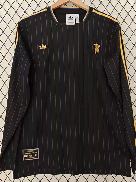 25-26 Man Utd Black Casual Edition Long Sleeve Training (长袖)(金标)