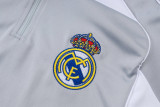 25-26 RMA Grey white Half Pull Tracksuit #B25114(半拉链)