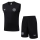 25-26 Man City Black Tank top and shorts suit #D25229
