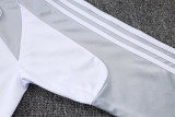 25-26 RMA Grey white Half Pull Tracksuit #B25114(半拉链)