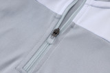 25-26 RMA Grey white Half Pull Tracksuit #B25114(半拉链)
