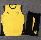 25-26 Dortmund Yellow Tank top and shorts suit #D25215