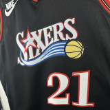 25-26 76ERS EMBIID #21 Black Top Quality Hot Pressing NBA Jersey (V领)