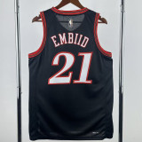 25-26 76ERS EMBIID #21 Black Top Quality Hot Pressing NBA Jersey (V领)