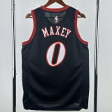 25-26 76ERS MAXEY #0 Black Top Quality Hot Pressing NBA Jersey (V领)
