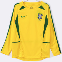 2002 Brazil Home Long Sleeve Retro Soccer Jersey (长袖)