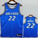 25-26 Magic WAGNER #22 Blue Top Quality Hot Pressing NBA Jersey(条纹)