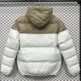 25-26 LT871 NK Khaki White Hooded Cotton Coat #棉衣