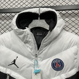 25-26 CV003 PSG Jordan White Black Hooded Cotton Coat #棉衣