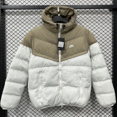 25-26 LT871 NK Khaki White Hooded Cotton Coat #棉衣