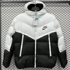 25-26 CV003 NK White Black Hooded Cotton Coat #棉衣