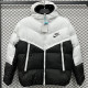 25-26 CV003 NK White Black Hooded Cotton Coat #棉衣