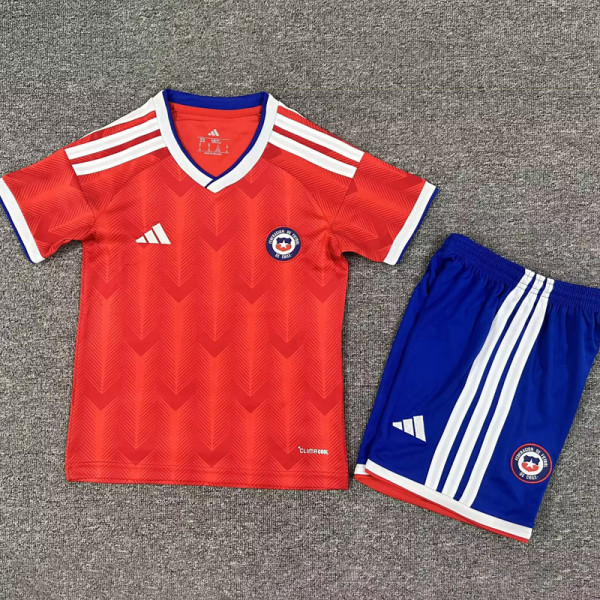 26-27 Chile Home Kids Soccer Jersey