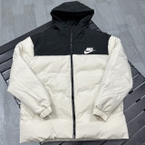 25-26 XD9901 NK Black White Hooded Cotton Coat #棉衣