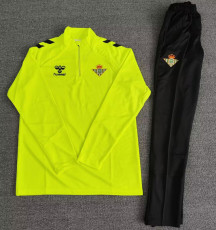 25-26 Real Betis Fluorescent green Half Pull Tracksuit (Pants Have Pocket)(半拉链)