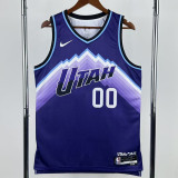 25-26 JAZZ MARKKANEN #00 Purple Top Quality Hot Pressing NBA Jersey