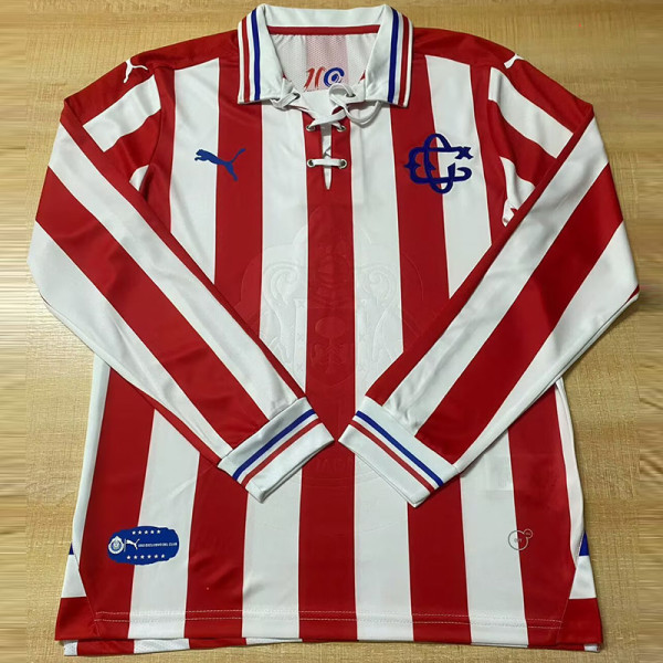 2016-2017 Chivas Guadalajara 110th Anniversary Home Long Sleeve Retro Soccer Jersey (长袖)