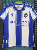 25-26 Levante UD Away Fans Soccer Jersey (黑色背下广告)