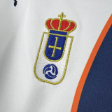 2001 Real Oviedo Away Retro Soccer Jersey (带章)