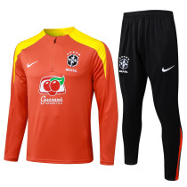 25-26 Brazil Orange Half Pull Tracksuit #B25119(半拉链)