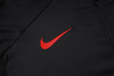 25-26 PSG Black Half Pull Tracksuit #B25122(半拉链)