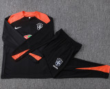 25-26 Brazil Black Half Pull Tracksuit #B25131(半拉链)