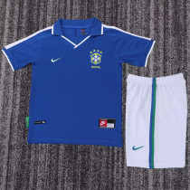 1997 Brazil Away Kids Retro Soccer Jersey