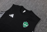 25-26 Al-Ahli Saudi Black Tank top and shorts suit #D25246