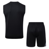 25-26 Al-Ahli Saudi Black Tank top and shorts suit #D25246