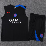 25-26 PSG Black Tank top and shorts suit #D25239