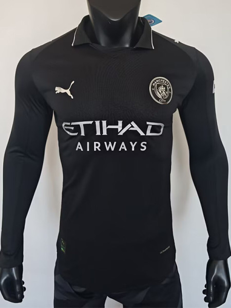 25-26 Man City Away Long Sleeve Player Version Soccer Jersey (长袖球员)
