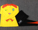 25-26 Brazil Yellow Half Pull Tracksuit #B25134(半拉链)