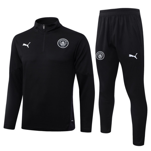 25-26 Man City Black Half Pull Tracksuit #B25133(半拉链)