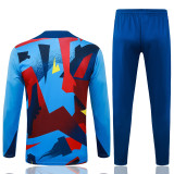 25-26 BAR Light blue Half Pull Tracksuit #B25135(半拉链)