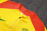 25-26 Brazil Yellow Half Pull Tracksuit #B25134(半拉链)