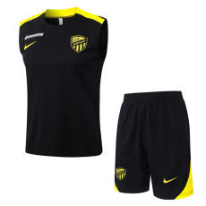 25-26 Ittihad Black Tank top and shorts suit #D25248