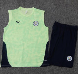 25-26 Man City Light green Tank top and shorts suit #D25260