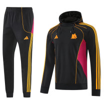 25-26 Roma Black Hoodie Tracksuit (卫衣套装)