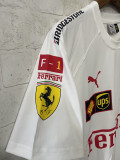 25-26 F1 Ferrari White Casual T-Shirts Racing Suit (圆领)