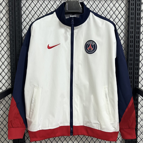 25-26 PSG White Windbreaker